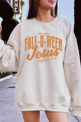 UL180-E3143 Are You Fall O Ween Jesus Graphic Sweatshirt $20