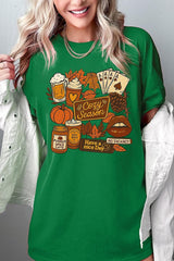 5000P-E3119 Retro Fall Collage Graphic Plus Heavy Cotton Tee $12.75