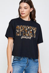 CTS-E3105 Spooky Season Halloween Graphic Relaxed Crop Top $11