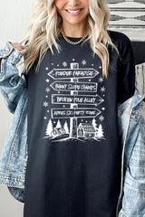 5000P-E3189 Ski Lodge Signs Graphic Plus Heavy Cotton Tee $12.75