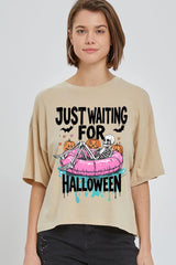 CTS-E3138 Just Waiting For Halloween Relaxed Crop Top $11