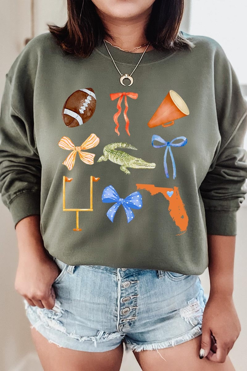 UL180P-E3078 Florida Football Graphic Plus Sweatshirt $25