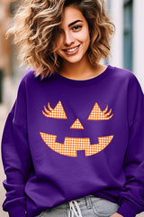 UL180P-E3148 Cute Pumpkin Halloween Graphic Plus Sweatshirt $25