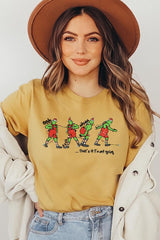 US3001P-E3203 Grinch Dance Funny Christmas Graphic Plus Tee $16