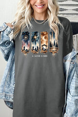 5000-E3204 Savior Is Born Nativity Graphic Heavy Cotton Tee $9