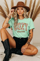 5000P-E3082 Cozy Season Graphic Plus Heavy Cotton Tee $12.75
