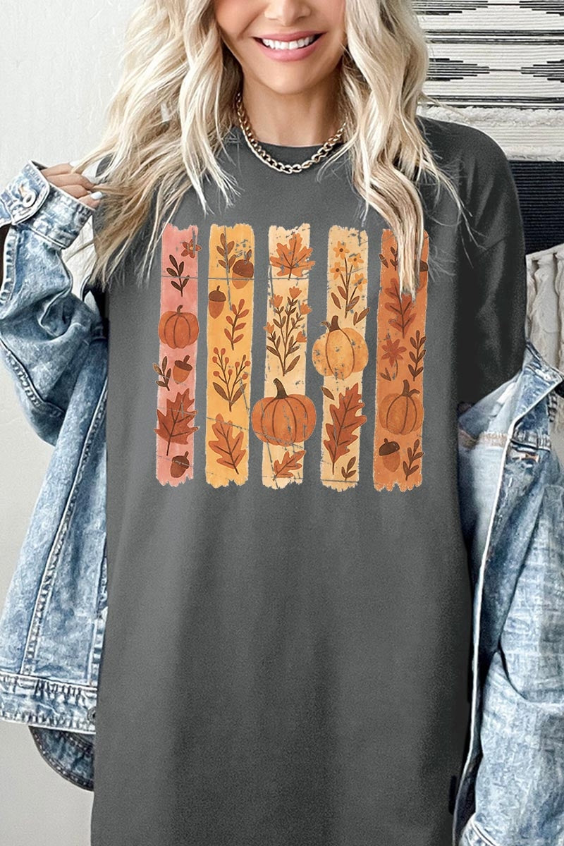 5000P-E3110 Brushstroke Fall Graphic Plus Heavy Cotton Tee $12.75