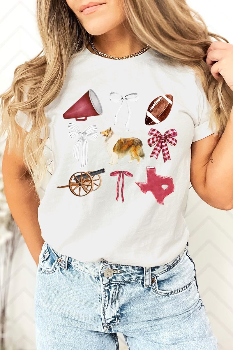 US3001P-E3079 Texas Football Graphic Plus Tee $16
