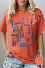 5000P-E3188 Ski Doodle Graphic Plus Heavy Cotton Tee $12.75