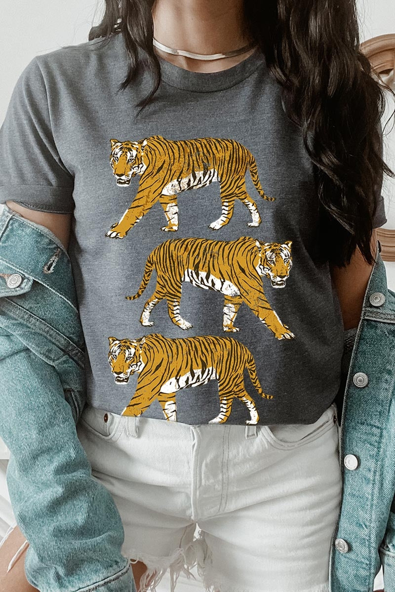 US3001-E3104 Retro Tigers Graphic Tee $12.5