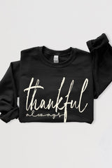 UL180P-E3170 Thankful Graphic Plus Sweatshirt $25