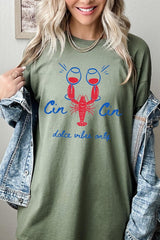 5000-E3069 Cin Cin Lobster Graphic Heavy Cotton Tee $9