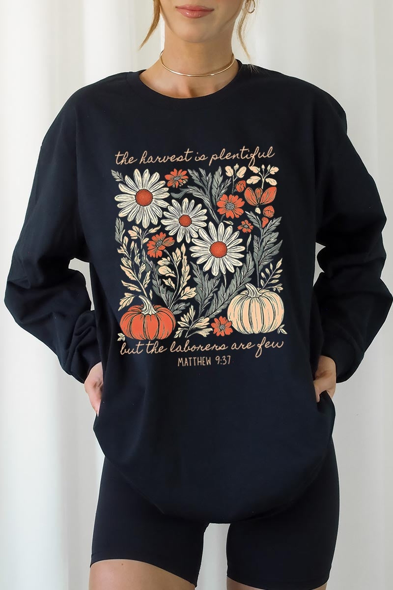 UL240P-E3173 Faith Harvest Graphic Plus Long Sleeve Tee $17