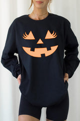 UL240-E3148 Cute Pumpkin Halloween Graphic Long Sleeve Tee $13.75