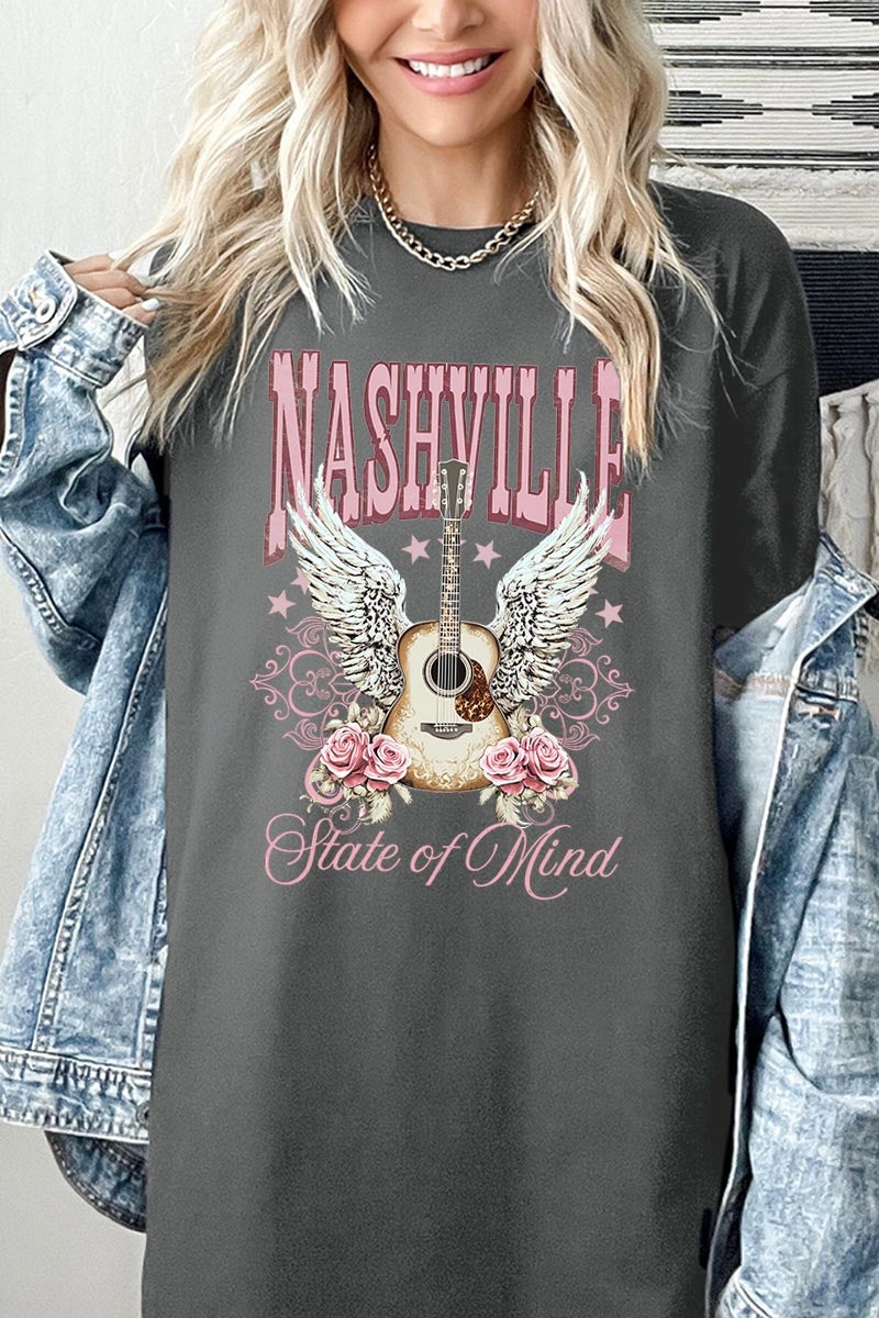 5000P-E3157 Nashville Rose Graphic Plus Heavy Cotton Tee $12.75
