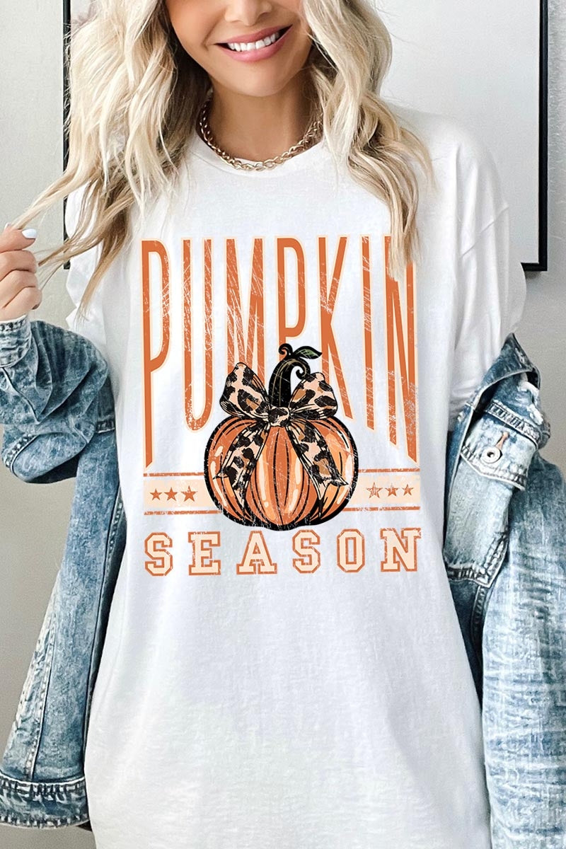 5000P-E3145 Pumpkin Season Graphic Plus Heavy Cotton Tee $12.75