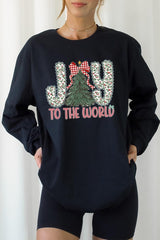 UL240P-E3213 Joy to the World Graphic Plus Long Sleeve Tee $17