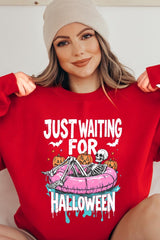 UL180P-E3138 Just Waiting For Halloween Graphic Plus Sweatshirt $25