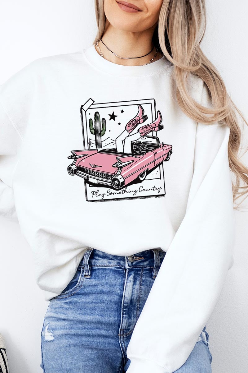 UL180P-E3098 Play Something Country Graphic Plus Sweatshirt $25