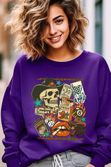 UL180P-E3096 Vintage Western Collage Graphic Plus Sweatshirt $25