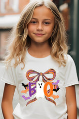 US3001Y-E3120Z Boo Brushstroke Bow Kids Graphic Tee $11