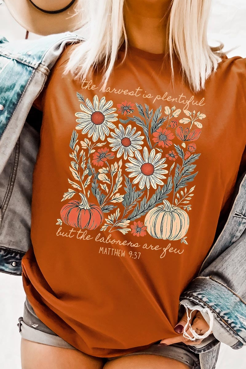 US3001-E3173 Faith Harvest Graphic Tee $12.5