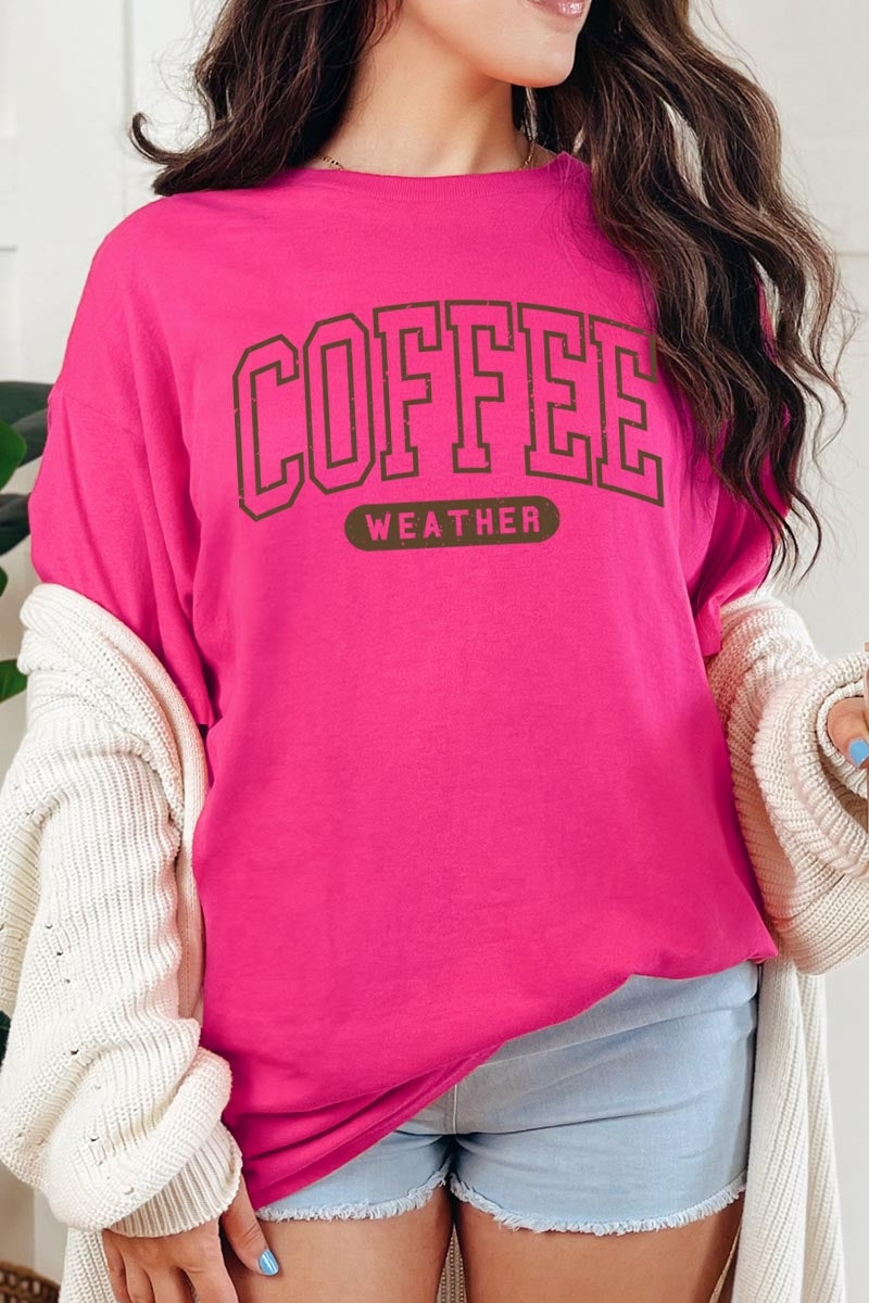 5000P-E3207 Coffee Weather Graphic Plus Heavy Cotton Tee $12.75