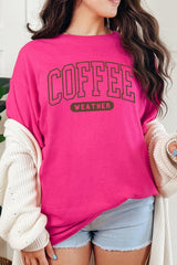 5000-E3207 Coffee Weather Graphic Heavy Cotton Tee $9