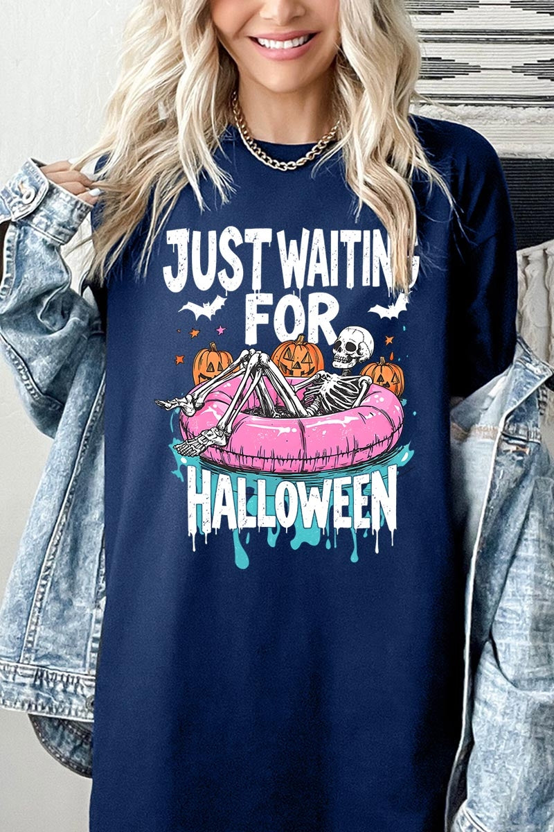 5000-E3138 Just Waiting For Halloween Heavy Cotton Tee $9