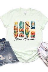 US3001-E3061NM New Mexico State Brushstroke Graphic Tee $12.5