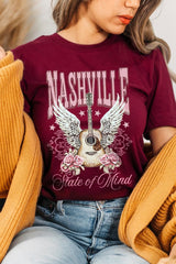 US3001-E3157 Nashville Rose Graphic Tee $12.5