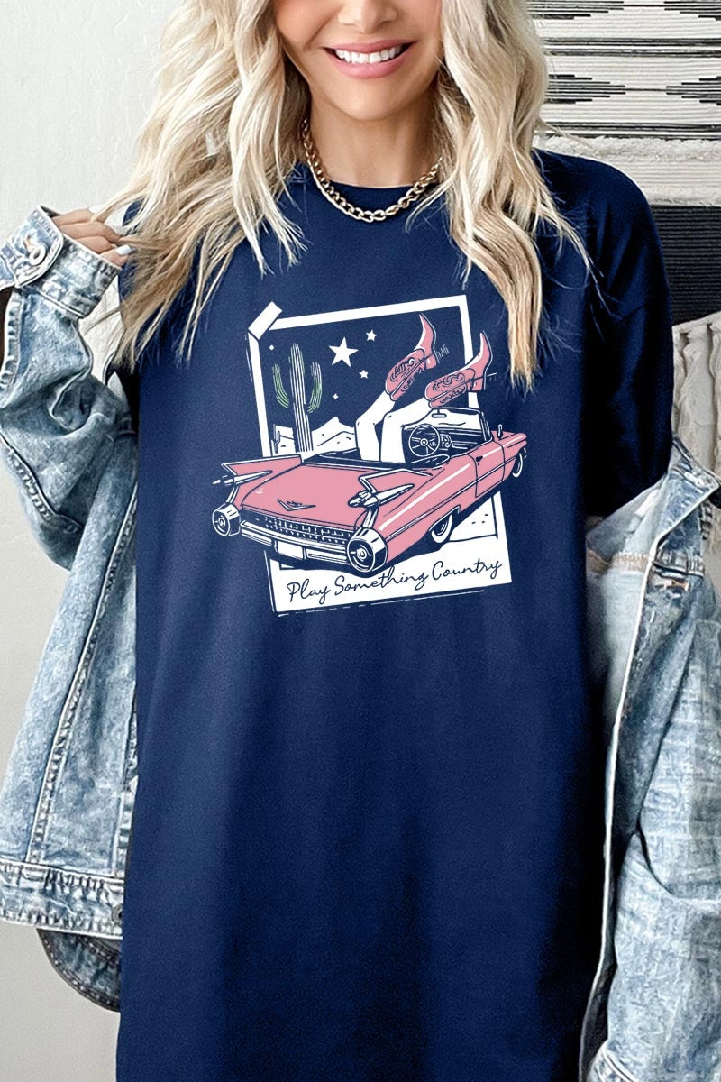 5000-E3098 Play Something Country Graphic Heavy Cotton Tee $9