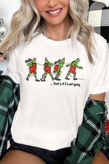 US3001-E3203 Grinch Dance Funny Christmas Graphic Tee $12.5