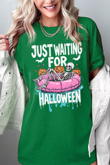 5000P-E3138 Just Waiting For Halloween Plus Heavy Cotton Tee $12.75