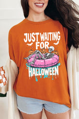 5000-E3138 Just Waiting For Halloween Heavy Cotton Tee $9