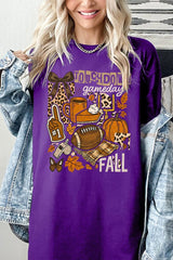 5000P-E3134 Fall Football Collage Plus Heavy Cotton Tee $12.75