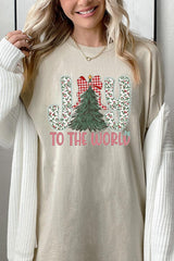 5000P-E3213 Joy to the World Graphic Plus Heavy Cotton Tee $12.75