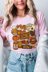US3001P-E3119 Retro Fall Collage Graphic Plus Tee $16