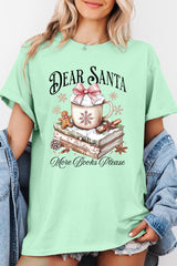 5000-E3205 Dear Santa Books Graphic Heavy Cotton Tee $9