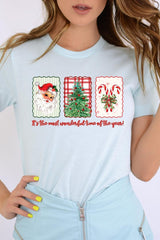 US3001P-E3201 Most Wonderful Time Graphic Plus Tee $16
