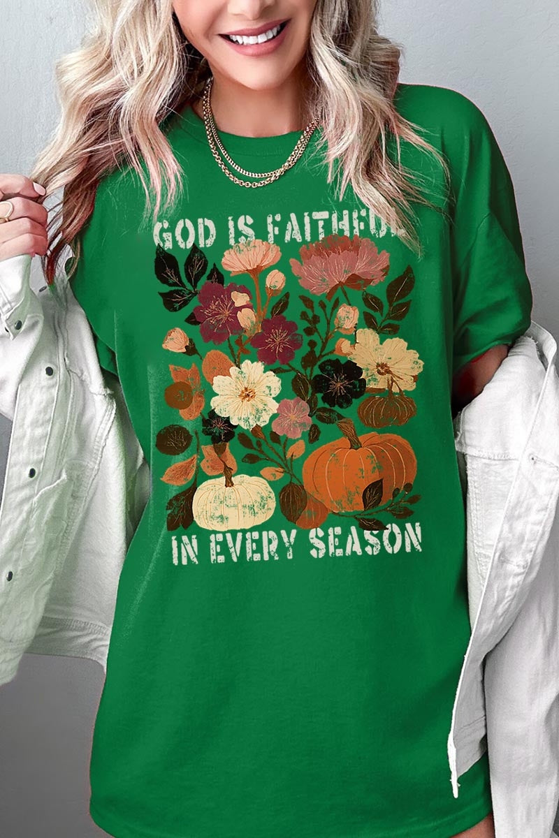 5000P-E3171 Faithful In Every Season Graphic Plus Heavy Cotton Tee $12.75