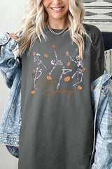 5000P-E3123 Halloween Skeleton Graphic Plus Heavy Cotton Tee $12.75