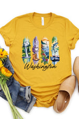 US3001P-E3061WA Washington State Brushstroke Graphic Plus Tee $16
