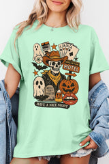 5000P-E3107 Spooky Skeleton Graphic Plus Heavy Cotton Tee $12.75