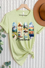 US3001-E3061MT Montana State Brushstroke Graphic Tee $12.5