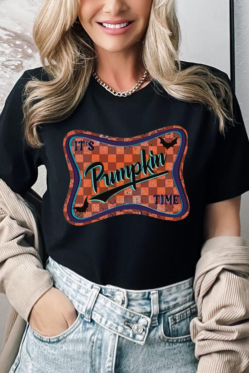 US3001P-E3144 Itu2019s pumpkin time Graphic Plus Tee $16