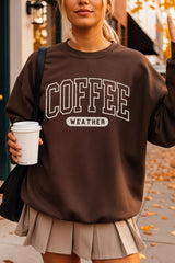 UL180-E3207 Coffee Weather Graphic Sweatshirt $20