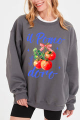 UL180P-E3070 Il Pomodoro Tomato Art Graphic Plus Sweatshirt $25