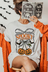 US3001P-E3085 Pumpkin Cherries Graphic Plus Tee $16
