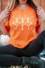US3001-E3156 Halloween Ballerina Graphic Tee $12.5
